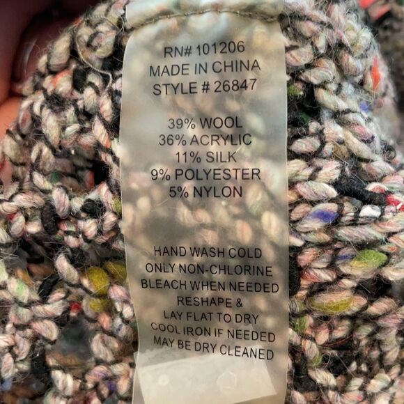 Soft Surroundings Pointelle Marled Crochet Open Knit Sweater. Size Small. NWT. - Picture 12 of 12